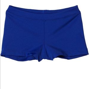 Capezio Girls “Boy Cut” Royal Blue Dance Shorts